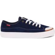 Canvas Low Top Trainers in Navy Levi's , Blue , Heren