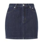 Gestreepte Jacquard Mini Rok Kenzo , Blue , Dames