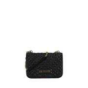 Zwarte Schoudertas Elegante Traditie Moschino , Black , Dames