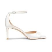 Elegant Square Toe Sandal Stuart Weitzman , White , Dames