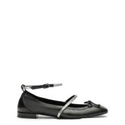 Balletflats met kristalversiering Stuart Weitzman , Black , Dames