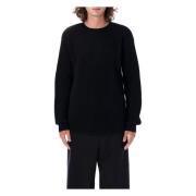 Zwarte Geribbelde Gebreide Trui Jil Sander , Black , Heren