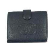 Pre-owned Leather wallets Chanel Vintage , Black , Dames