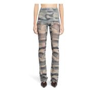 Donkere Camo High-Waisted Mesh Leggings Knwls , Multicolor , Dames