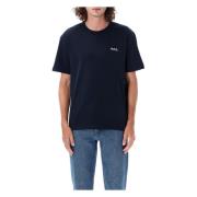 Donkerblauw/ecru Boxy VPC T-shirt A.p.c. , Blue , Heren