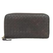 Pre-owned Leather wallets Bottega Veneta Vintage , Brown , Unisex