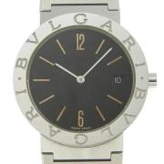 Pre-owned Stainless Steel watches Bvlgari Vintage , Black , Heren