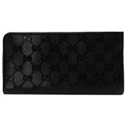 Pre-owned Leather wallets Gucci Vintage , Black , Dames