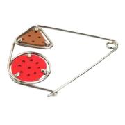 Pre-owned Metal brooches Loewe Pre-owned , Red , Dames