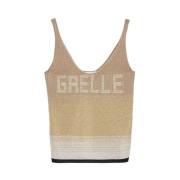 Stijlvolle Top voor Vrouwen Gaëlle Paris , Beige , Dames