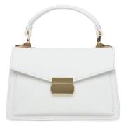 Dames Kleine Witte Satchel Handtas gemaakt van Premium Italiaans Echt ...