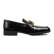 Leren Loafers met Goudkleurige Hardware Bottega Veneta , Black , Dames