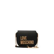 Zwarte Schoudertas Elegant Stijlvol Moschino , Black , Dames