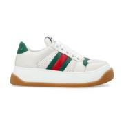 Witte Sneakers met Webdetail Gucci , White , Dames