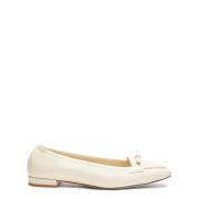 Elegante Bow Loafer Schoen Stuart Weitzman , Beige , Dames