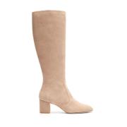 Knee-High Zip Boot Stuart Weitzman , Beige , Dames