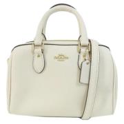 Pre-owned Leather handbags Coach Pre-owned , White , Dames