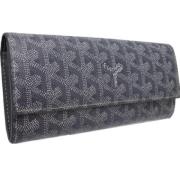 Pre-owned Leather wallets Goyard Vintage , Gray , Dames