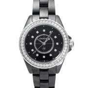 Pre-owned Stainless Steel watches Chanel Vintage , Black , Dames