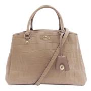 Pre-owned Leather handbags Coach Pre-owned , Beige , Dames