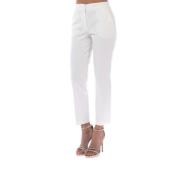 Stijlvolle Broeken voor Vrouwen Twinset , White , Dames