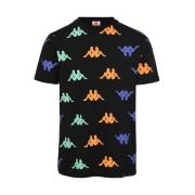 Korte Mouw T-shirt Kappa , Black , Heren