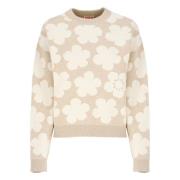 Beige Sweater met Hana Dots Patroon Kenzo , Beige , Dames