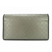 Pre-owned Leather wallets Chanel Vintage , Beige , Dames