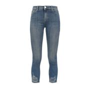 Stijlvolle Cropped Jeans voor Vrouwen Pinko , Blue , Dames