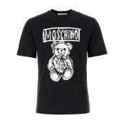 Klassiek Zwart Katoenen T-Shirt Moschino , Black , Heren