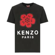 Zwart Bloemenprint T-shirt Kenzo , Black , Dames