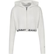 Zip Hoodie Tommy Jeans , White , Dames