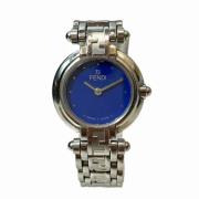 Pre-owned Stainless Steel watches Fendi Vintage , Blue , Dames