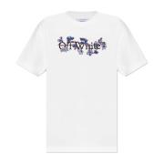 T-shirt met logo Off White , White , Dames