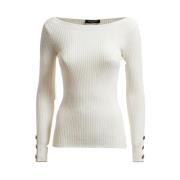 Ronde Hals Trui Guess , White , Dames