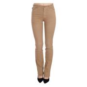 Italiaanse Chic Mid Waist Skinny Broek Just Cavalli , Brown , Dames