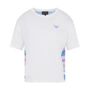 Korte Mouw T-shirt Emporio Armani , White , Dames