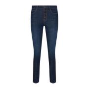 Klassieke Denim Jeans met Vijf Zakken Guess , Blue , Dames