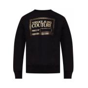 Crew Neck Sweater Versace Jeans Couture , Black , Heren