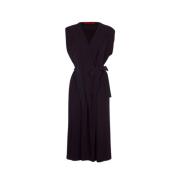 Zwarte Franje Crepe Wikkeljurk Carolina Herrera , Black , Dames