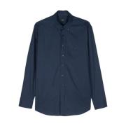 Blauwe Poplin Button-Down Shirt Pegaso Etro , Blue , Heren