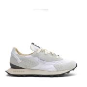 Neon M Sneaker Off White Split Leer RUN OF , Beige , Heren