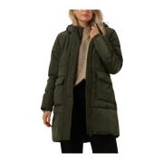 Dames Jassen Puffer Coat Midi Notre-v , Green , Dames