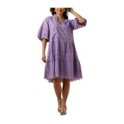 Dames Jurken Nv-donna Dress Broderie Anglaise Dress Notre-v , Purple ,...