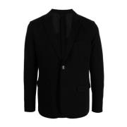 Zwarte Stretch Blazer Emporio Armani , Black , Heren