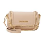 Stijlvolle Dames Schoudertas Love Moschino , Beige , Dames