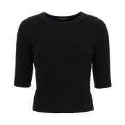 Ronde hals T-shirt Guess , Black , Dames