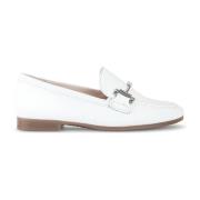 Witte Loafers van geperst leer Gabor , White , Dames