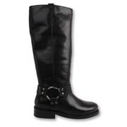 Zijrits Leren Laars Bronx , Black , Dames