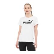 Essentieel Logo T-shirt voor Vrouwen Puma , White , Dames